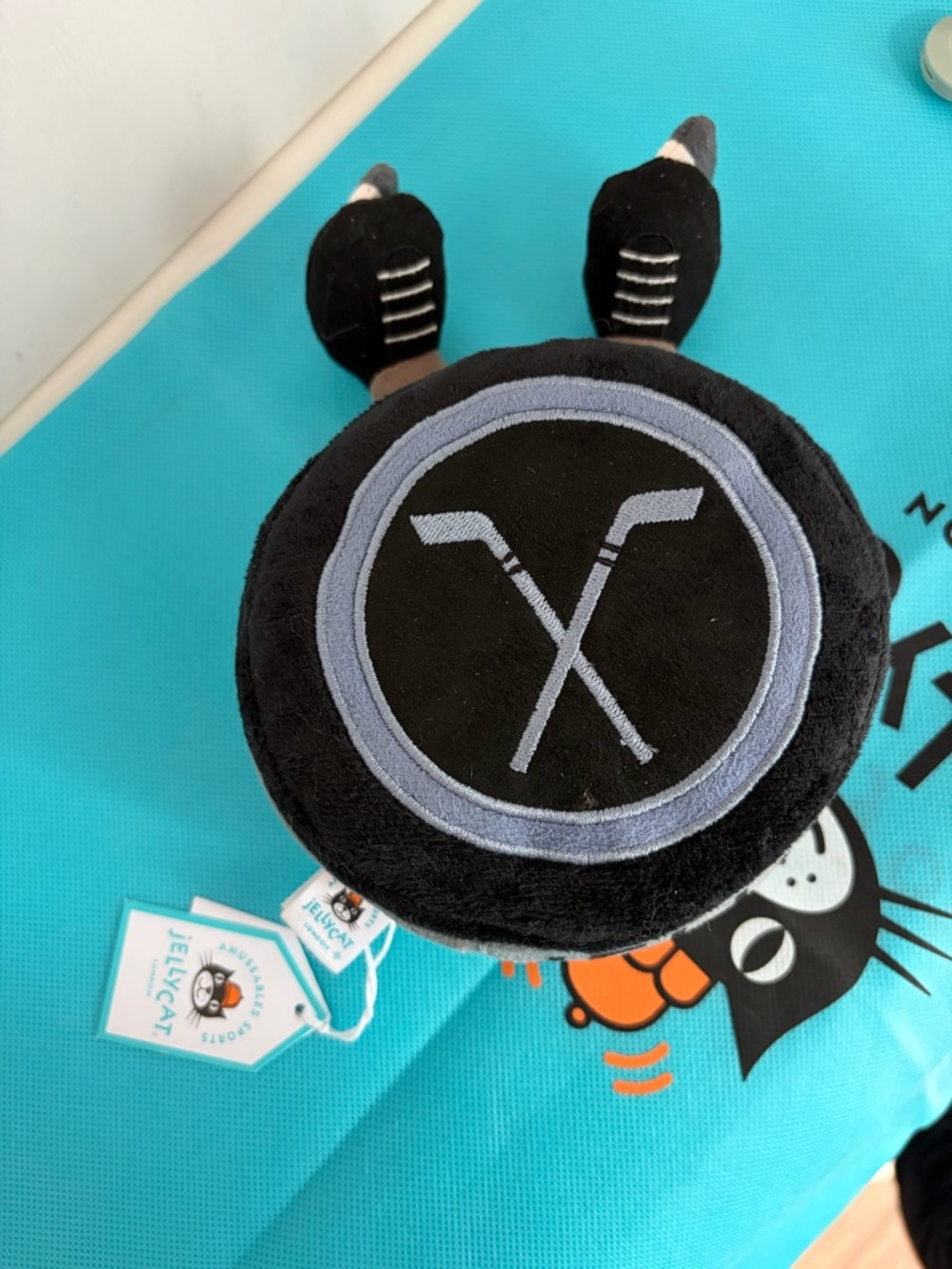 AUTHENTIC Jellycat Amuseables Sports Ice Hockey Puck- NWT- FAST SHIP - Picture 2 of 7